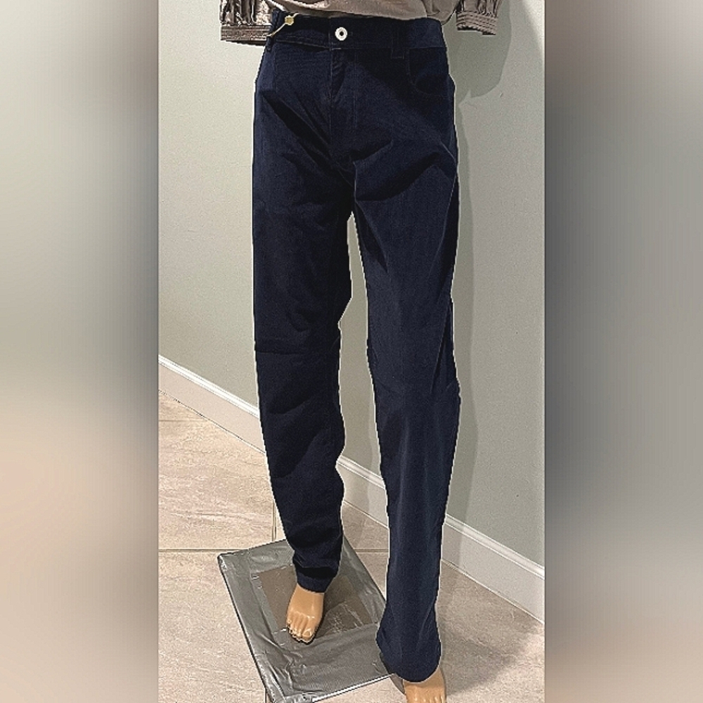 Loro Piana Men's 5 Pocket‎ Corduroy Navy Blue Jeans Size 40  New With Tags